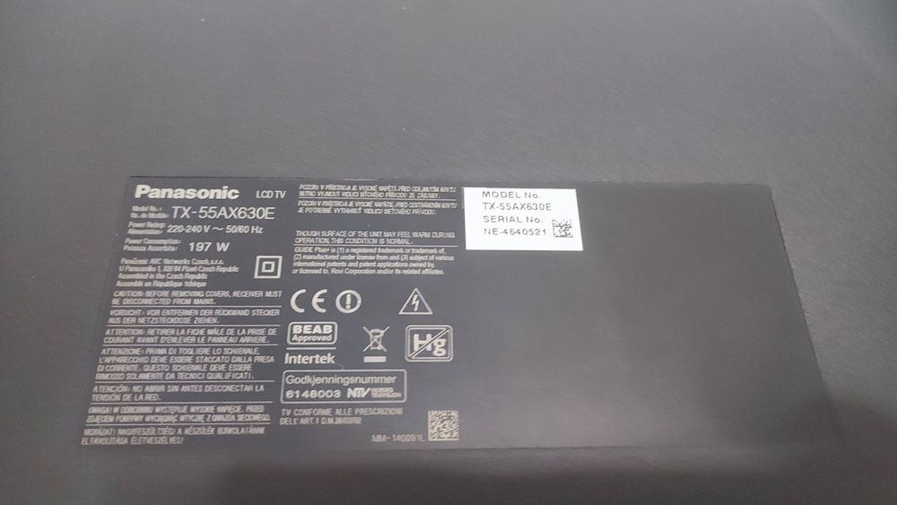 TV Panasonic Viera 55 avariada venda Peças