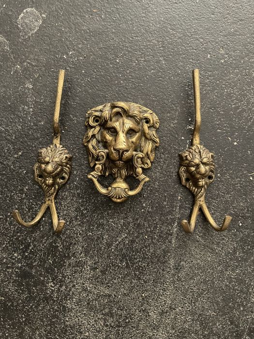 Pecas cabeca de leao em latao
