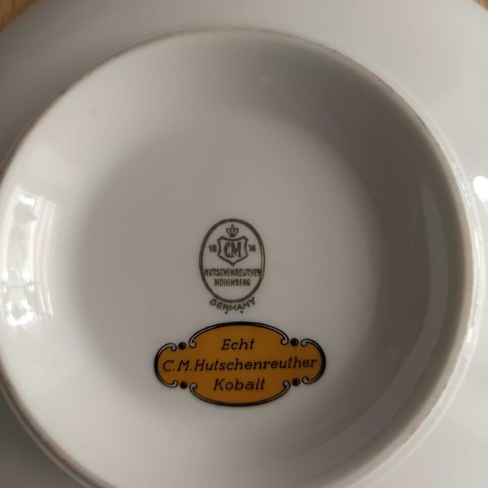 Talerz ozdobny kobalt