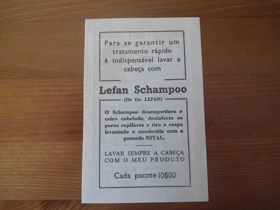 Folheto publicitário dos anos 70