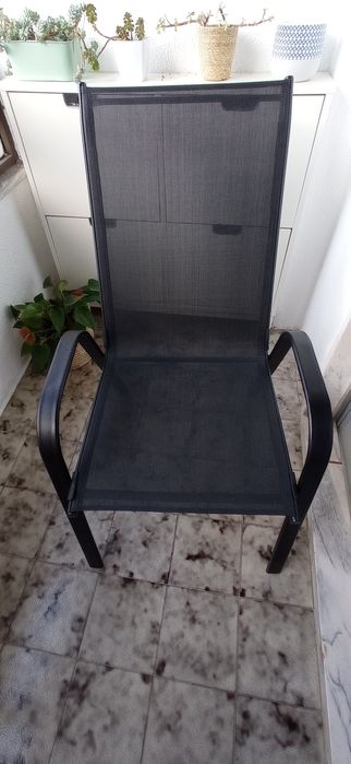 Cadeira de jardim com almofada