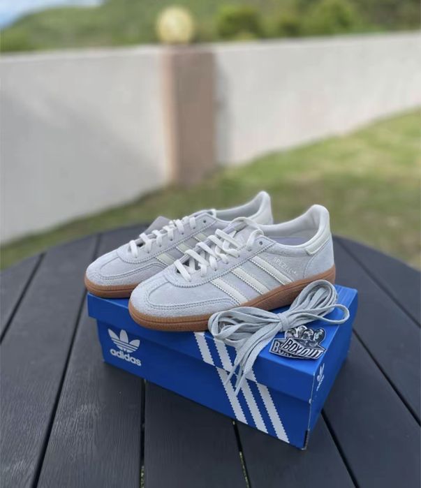 Adidas Handball Spezial Wonder Silver Off White Gum Premium Оригинал Кроссовки  Женские Новые Размеры