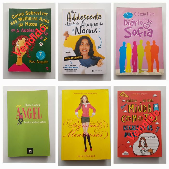 Selecção de livros para jovens, em óptimo estado, para desocupar