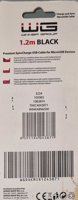 Kabel USB na micro USB 1,2 m