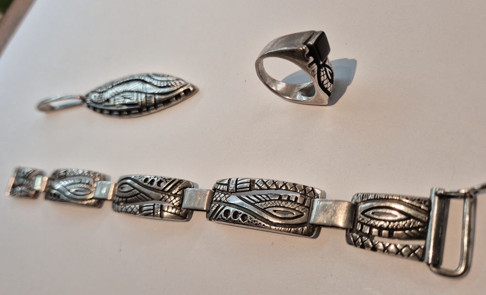 Srebrna Bransoleta Aborygen