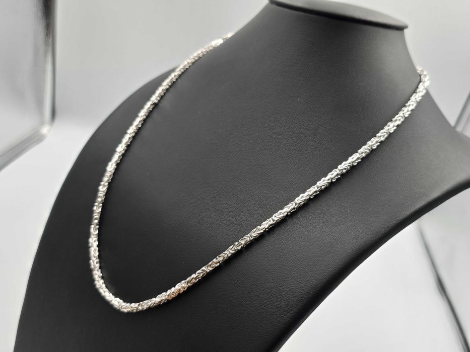 NOWY Srebrny łańcuszek 925 KRÓL Królewski Kostka |Plus Lombard KŁODZKO