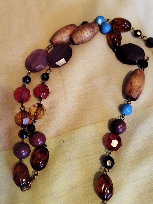 Naszyjnik turkusowy kolorowe korale