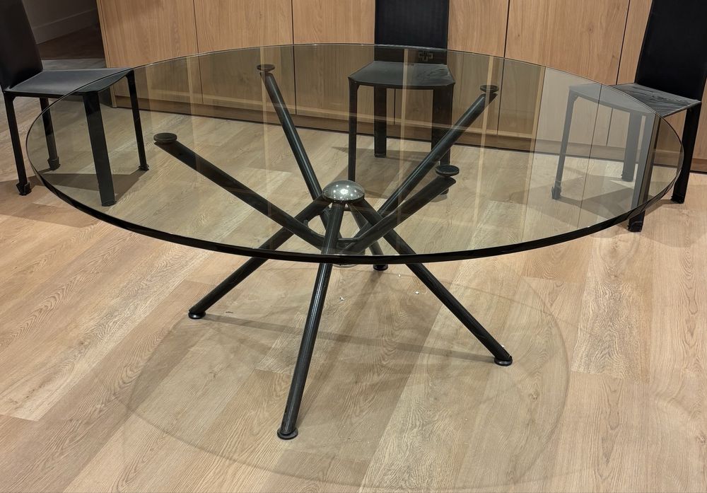 Mesa de jantar com tampo de vidro, 8 lugares64552295569922120