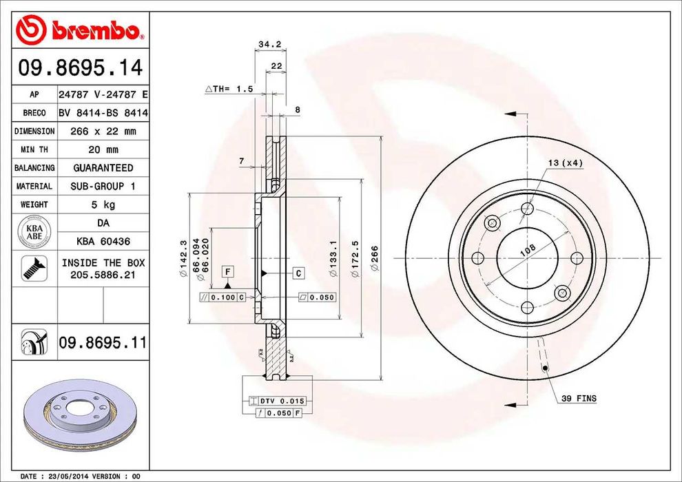 Discos e Pastilhas Brembo