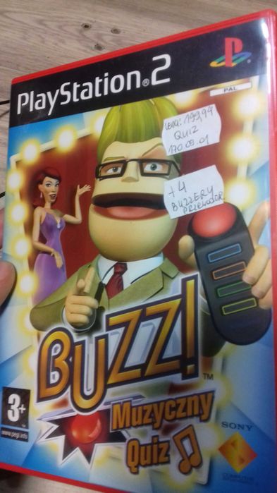 Buzz Muzyczny Quiz ps2 + buzzery 4 szt, sklep tychy, wymiana