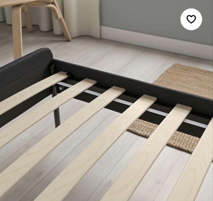 Cama estofada SLATTUM IKEA + colchão