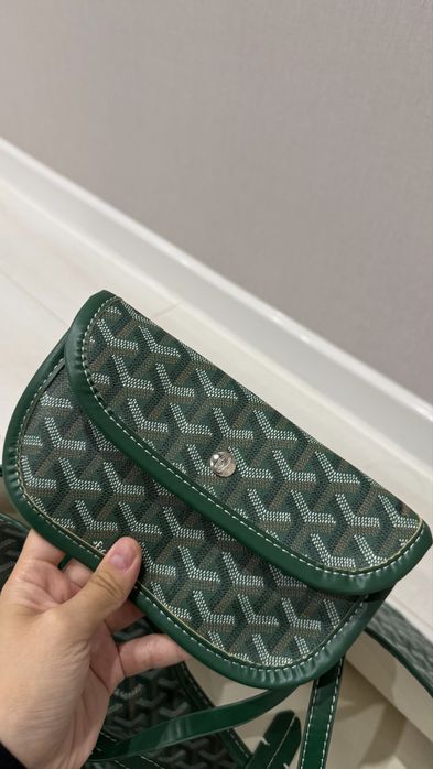 Сумка дорожная зеленая шоппер Goyard