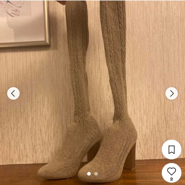 Buty skarpety za kolano jsk Bottega Venetta r 36