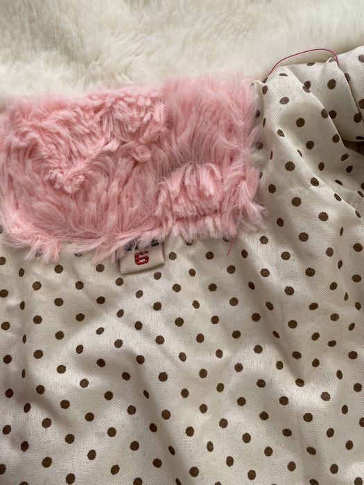 Futerko kurtka dla dziewczynki chrzciny