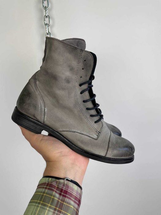 Жіночі високі сірі шкіряні ботинки черевики l'idea lidea leather