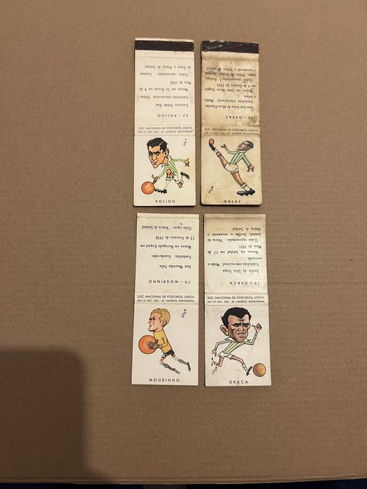 Vitória de Setúbal 1961 cromos da bola caricaturas fósforos
