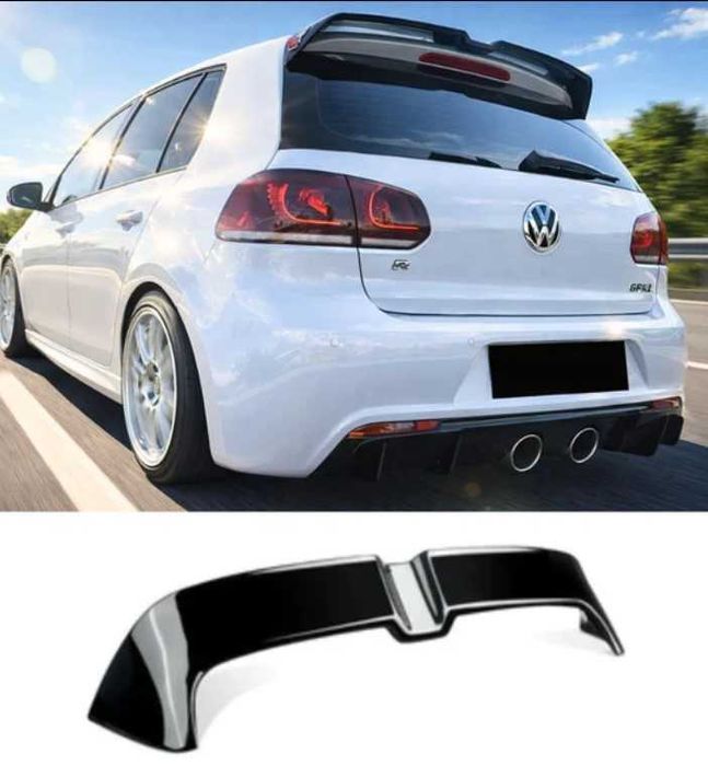 Спойлер Oettinger стиль чорний глянець VW Golf 6 2008-2013 / ABS ПЛАСТИК