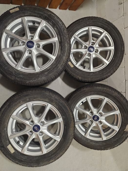 Ford Fiesta Puma Ka Focus B-Max 195x60R15 Letnie Alufelgi 4x108 Bridgestone 7 mm