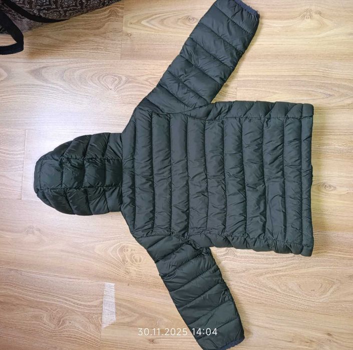 Стильна демісезонна куртка Mango Kids, (зелена, р. 116)