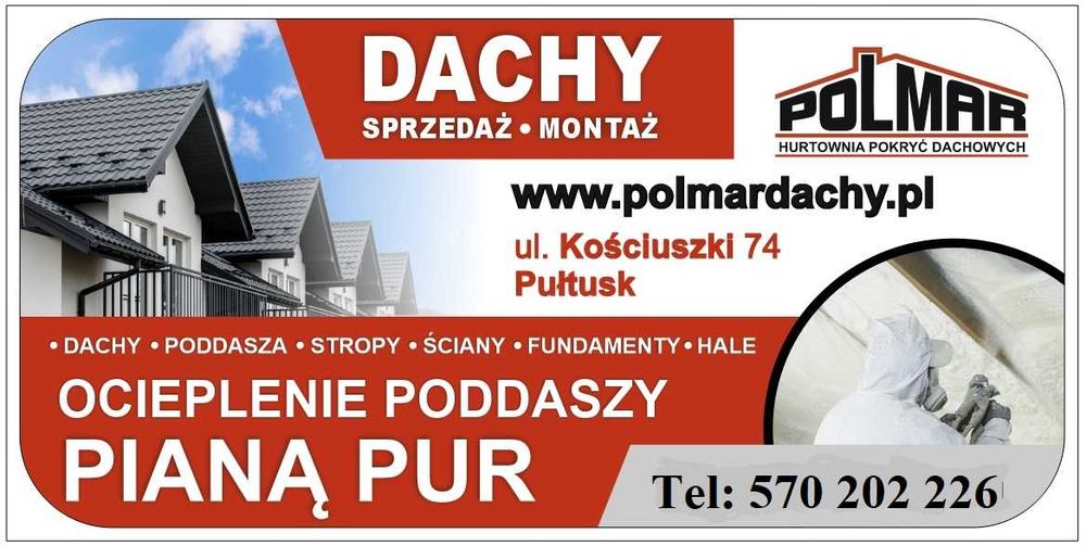 Ocieplenie Poddasza i Domu Izolacje Natryskowe Piana Pur