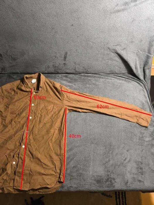 Brązowa męska koszula z długim rękawem