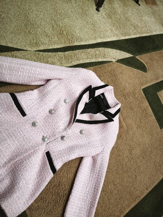 Піджак пиджак жакет блейзер твідовий твидовый хс,ххс розмір 32,34 зара