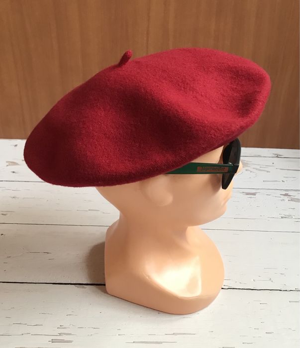 Piękny Damski Beret Fezko 100% Wełna Wool Rare Unikat Nowy !