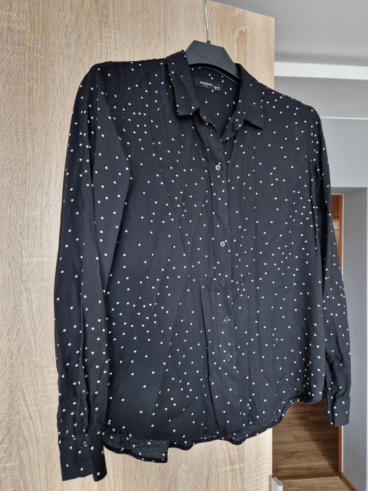 Czarna koszula w kropki Reserved
