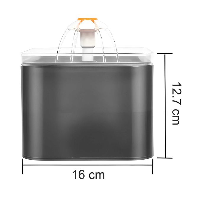 Fontanna Poidło dla Kota 2L Cicha Filtr+Zasilacz Czarna