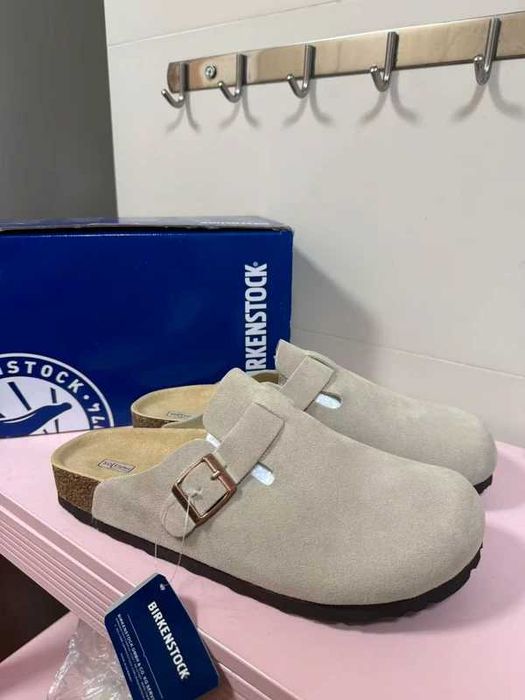 Birkenstock Klapki Nubukowe Boston Big Buckle r. 39
