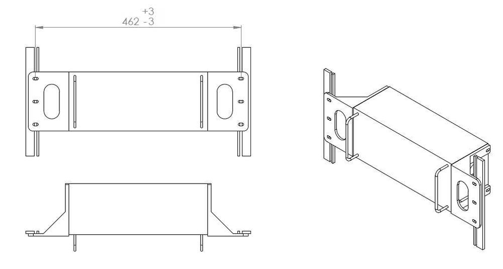 Rackmount Behringer SD16 Midas XR18 MR16 Rack  uszy uchwyty 19" -38mm