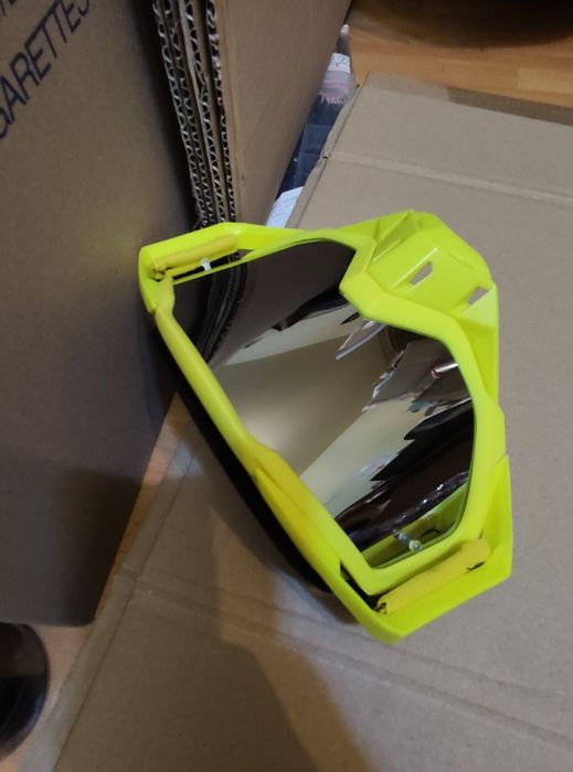 Okulary gogle ochronne Cross Quad motor motocykl do kasku lustrzanki