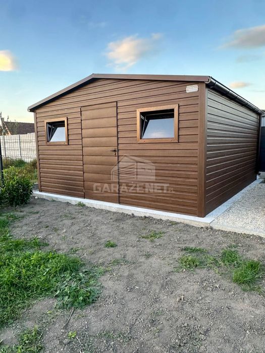 Schowek - Domek Ogrodowy 5X4M Drzwi 2X Okno Drewnopodobny Rynny Nb277