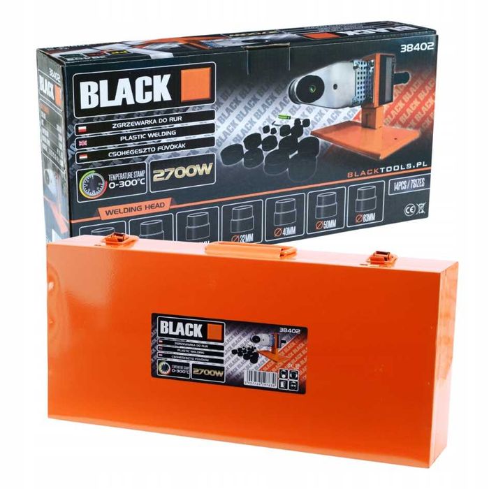 Zgrzewarka do rur PP PCV BLACK 2700W + 7 matryc 16-63mm walizka
