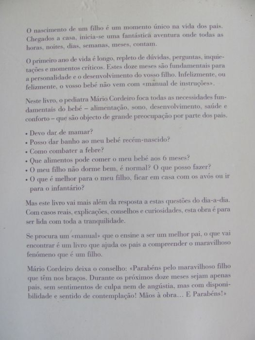 O Grande Livro do Bebé de Mário Cordeiro