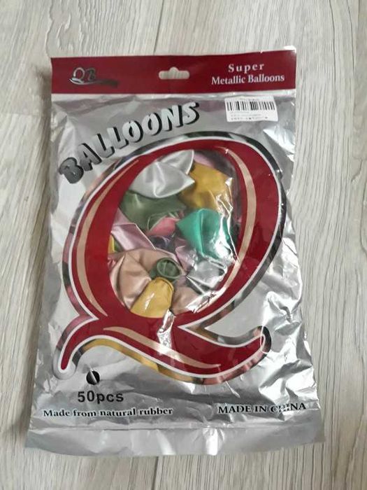 50 sztuk balonów metalicznych