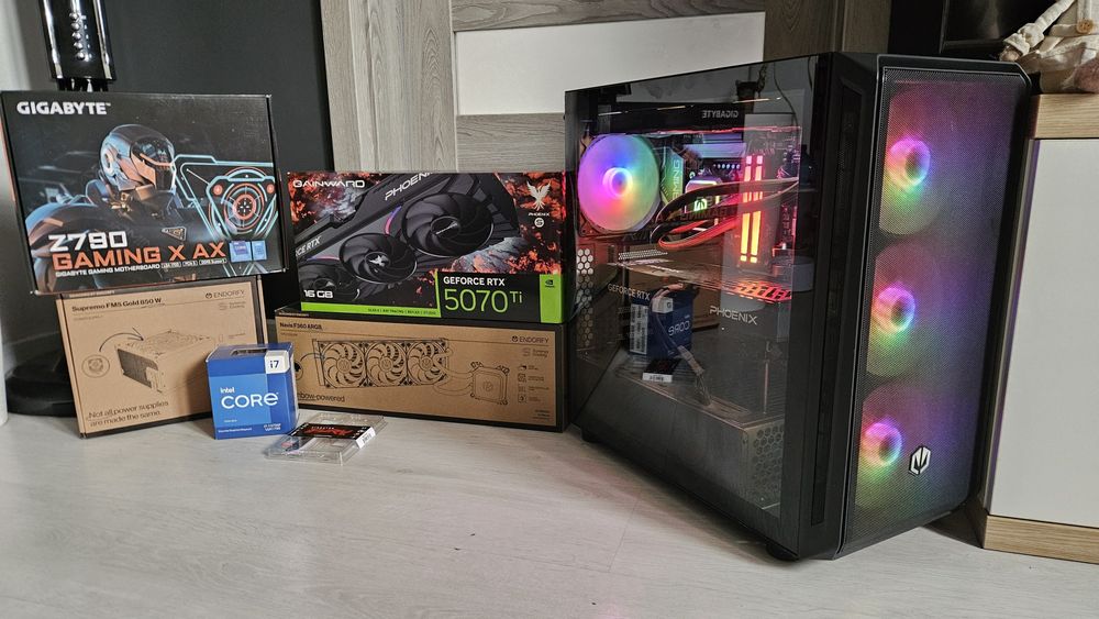 Komputer gamigowy, i7 13700, rtx 5070ti, z790, 32gb ddr5, 1tb,w11
