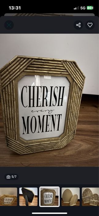 Rzeźbiona  ramka bambus styl boho pracownia florystyczna/plastyczna