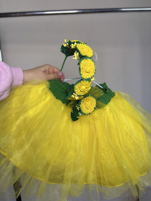 Костюм кульбабки (спідниця+прикраси)