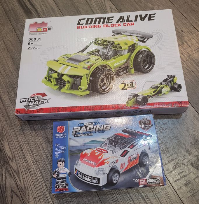 Zestaw dwóch pudełek klocków dla chłopca