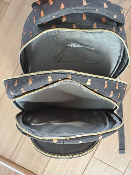 Plecak szkolny czarny dla dziewczynki Head.