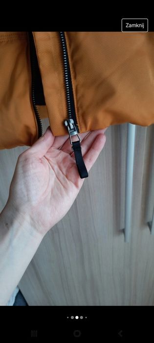 Miodowa kurtka puchowa ciepła zimowa medicine