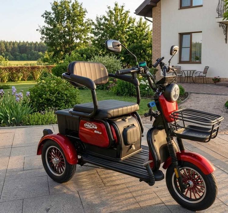 Електроскутер триколісний Oscar Trio2 1200W (2026) Тяговий трицикл 300кг