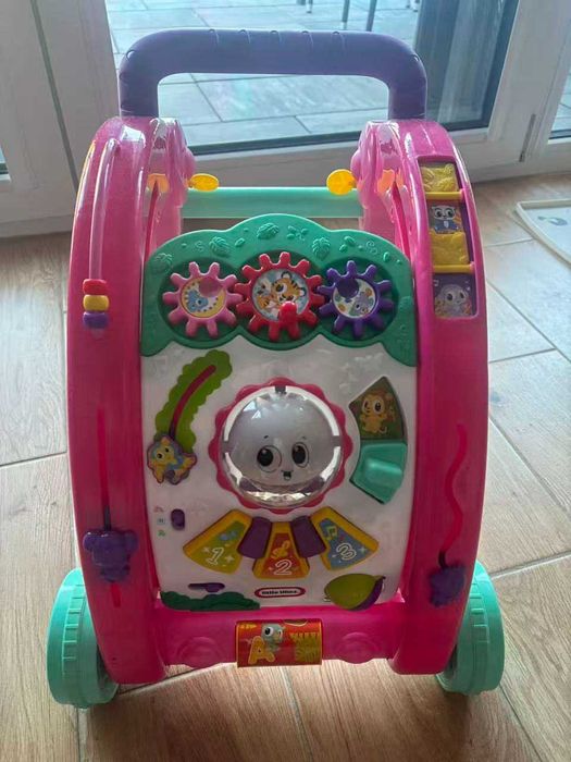 Little Tikes pchacz chodzik i stół aktywności 3w1 różowy