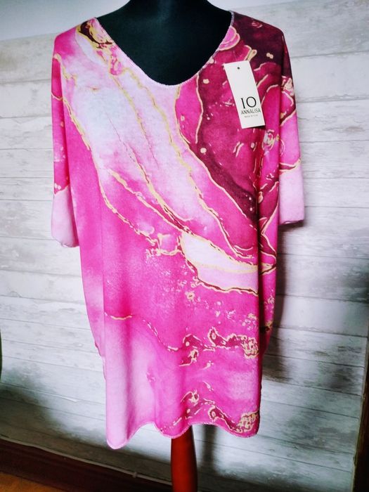 Piękna bluzka różowa marmurek