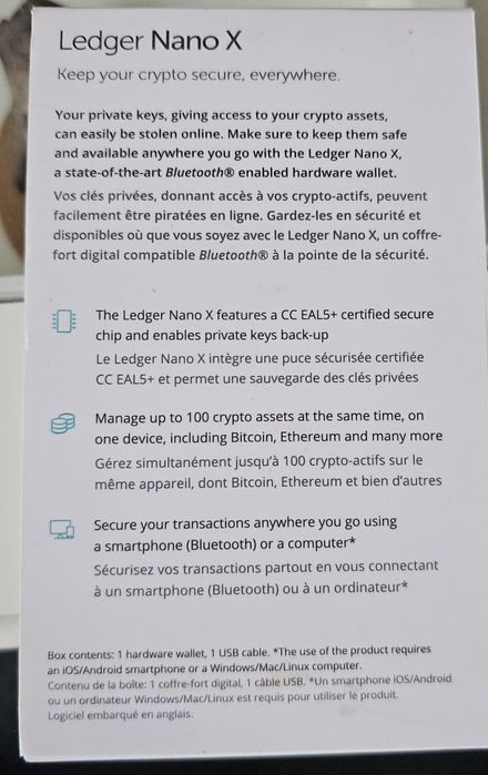 Portfel kryptowalut i NFT Ledger Nano X, srebrno-czarny Wałbrzych • OLX.pl