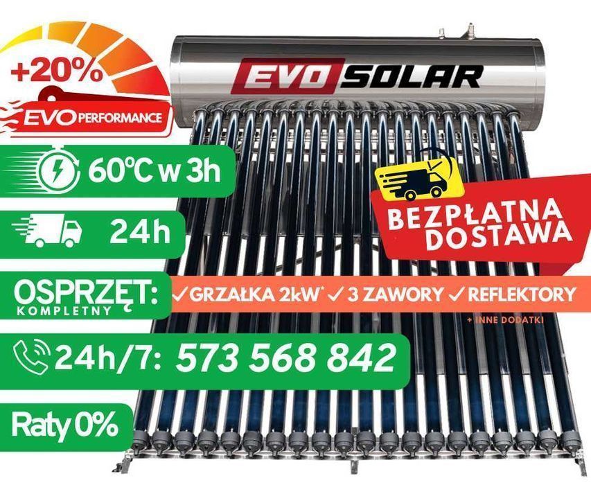 Ciśnieniowy kolektor słoneczny z montażem  EVO SOLAR- kolektoreo.pl