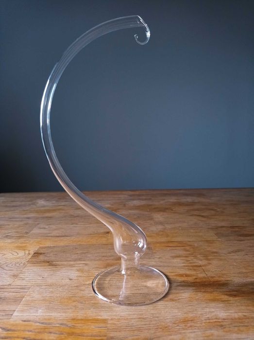 Szklany stojak na dużą bombkę statyw do bombki ze szkła duży 28cm