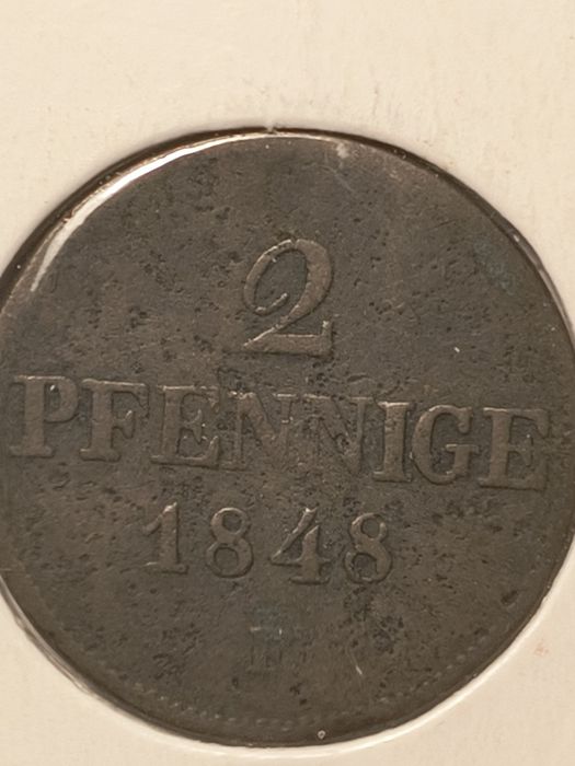 2 Pfenninge 1848 rok