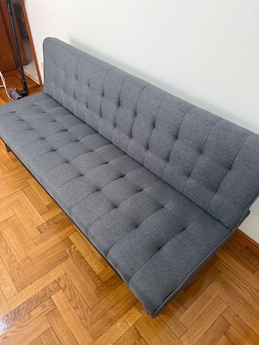 Sofá cama cinza Click Clack Kasa